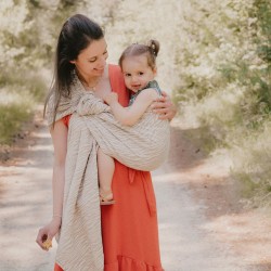 Néo'sling zèbre beige, coton bio