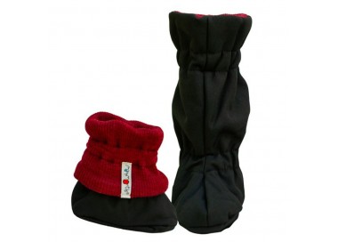 Chaussons ManyMonths ajustables en laine et softshell wild pomegranate/black