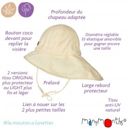 Chapeau Manymonths ajustable frappé coffee anti-uv S/M
