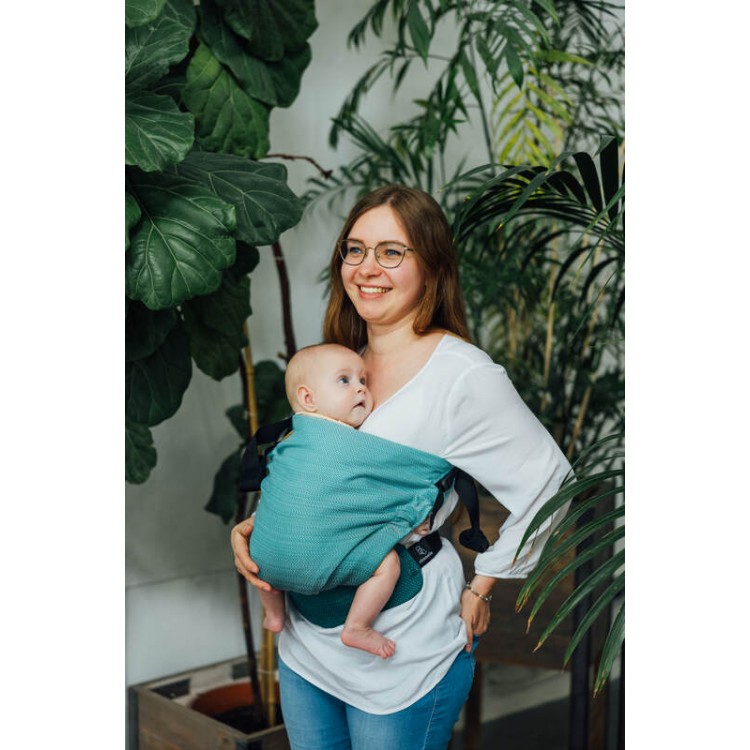 Porte-bébé Lennytwin Little Herringbone Ombre Green