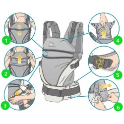 Manduca XT denim berry/toffee