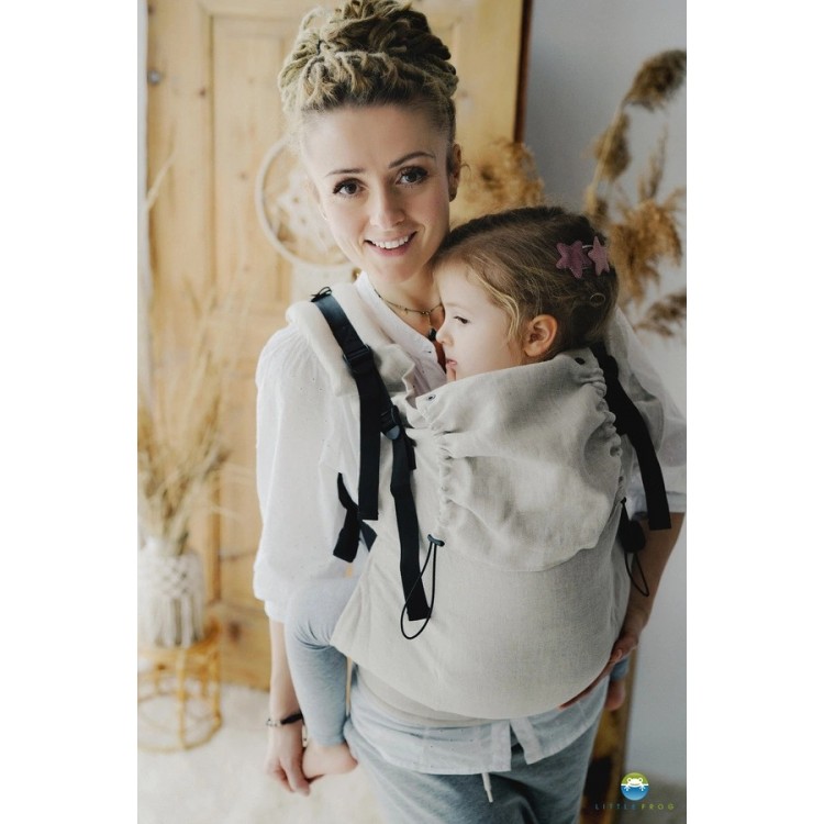 Porte-bébé Little Frog XL toddler - preschool natural linen