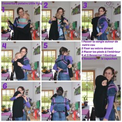 Tragecover Little Frog fleece grau