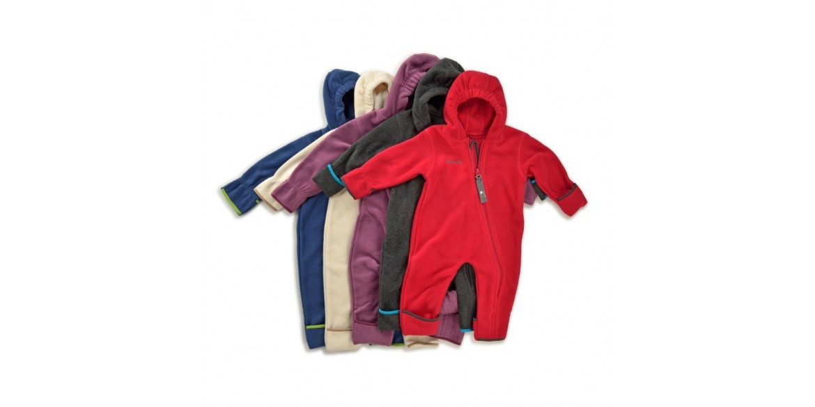 HOPPEDIZ Combinaison en coton bio avec poignets pratiques Bleu 68-74